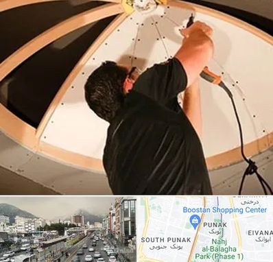 نصاب سقف کاذب در پونک 