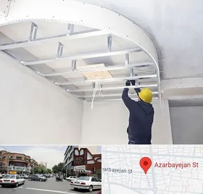 کناف کاری در خیابان آذربایجان
