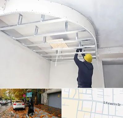 کناف کاری در خیابان فلسطین