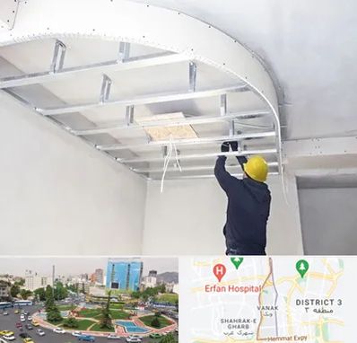 کناف کاری در ونک 