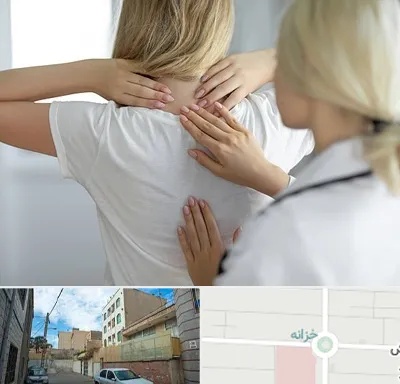 فیزیوتراپیست خانم در خزانه