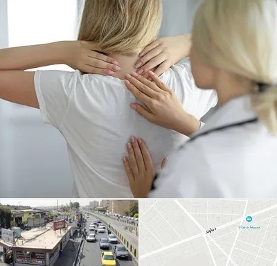 فیزیوتراپیست خانم در خیابان دماوند