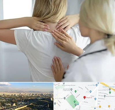 فیزیوتراپیست خانم در هنگام 