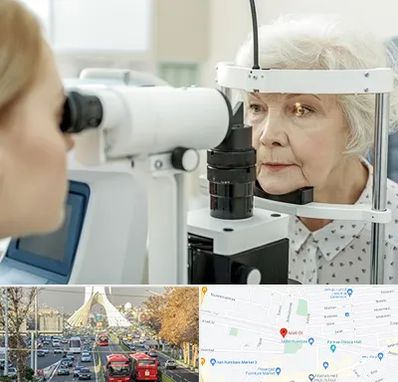 چشم پزشک خانم در خیابان آزادی 