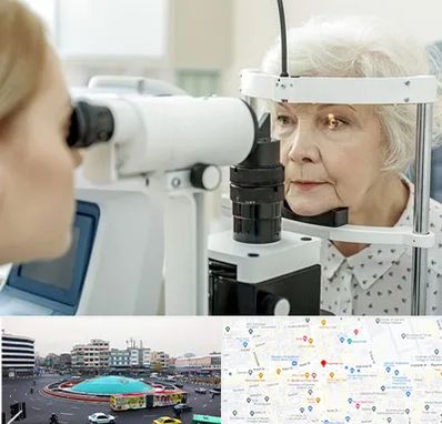 چشم پزشک خانم در میدان انقلاب 