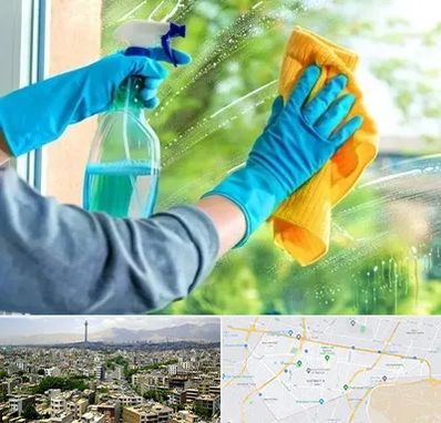 نظافتچی خانم در منطقه 8 تهران 