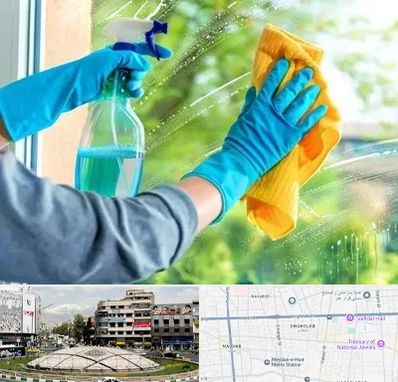 نظافتچی خانم در مرکز تهران