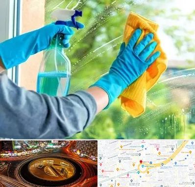 نظافتچی خانم در میدان ولیعصر 