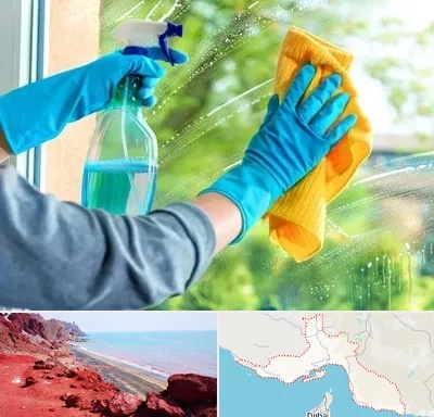 نظافتچی خانم در هرمزگان