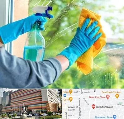 نظافتچی خانم در سهروردی 