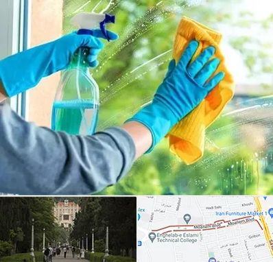 نظافتچی خانم در بلوار معلم رشت 