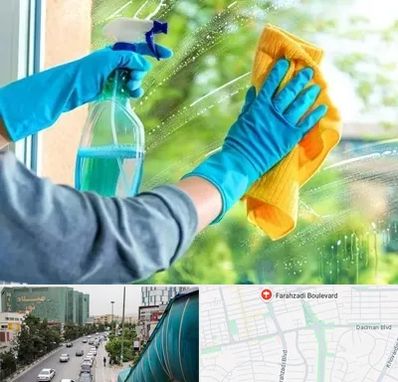 نظافتچی خانم در بلوار فرحزادی
