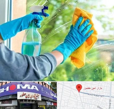 نظافتچی خانم در امین حضور