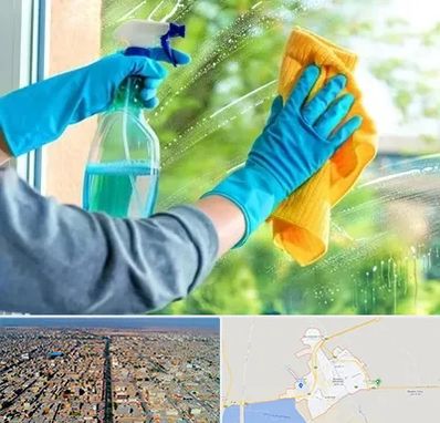 نظافتچی خانم در بندر ماهشهر
