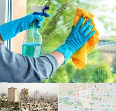 نظافتچی خانم در منطقه 5 تهران 