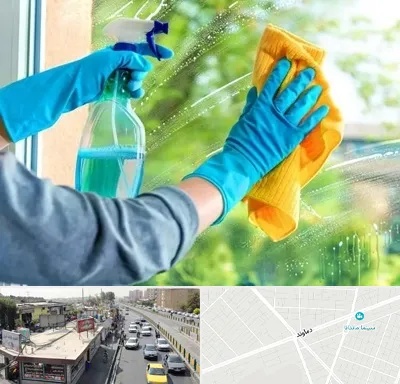 نظافتچی خانم در خیابان دماوند