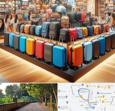 فروشگاه کیف و چمدان در فلکه گاز رشت 