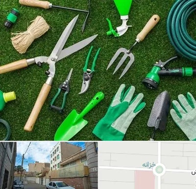 فروشگاه ابزارآلات باغبانی در خزانه