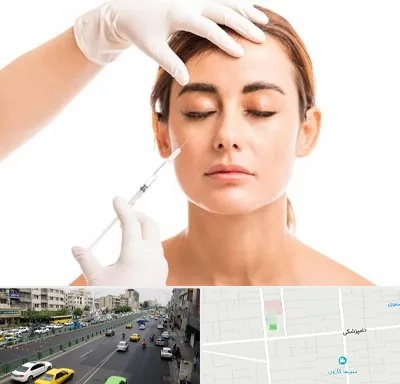 تزریق ژل گونه در خیابان دامپزشکی