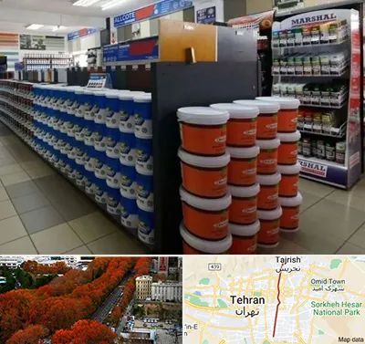 فروشگاه رنگ ساختمانی در ولیعصر 