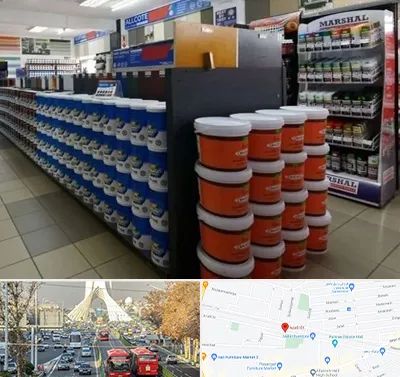 فروشگاه رنگ ساختمانی در خیابان آزادی 