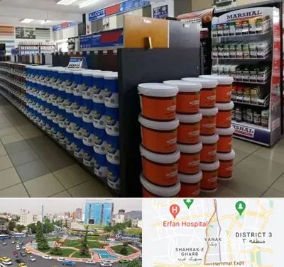 فروشگاه رنگ ساختمانی در ونک 
