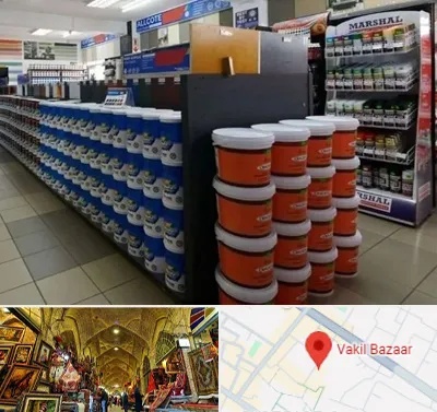 فروشگاه رنگ ساختمانی در بازار وکیل شیراز