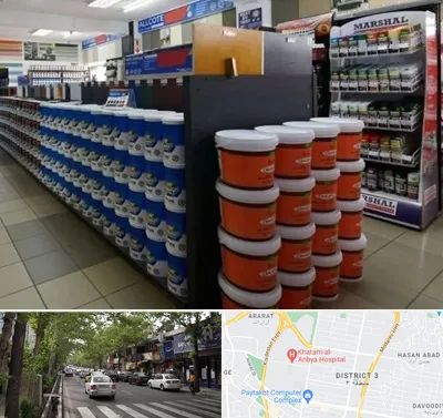 فروشگاه رنگ ساختمانی در ظفر 