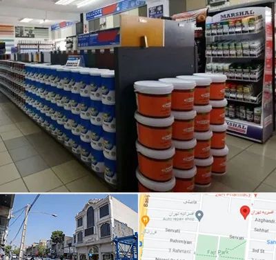 فروشگاه رنگ ساختمانی در افسریه 