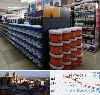 فروشگاه رنگ ساختمانی در فرمانیه 