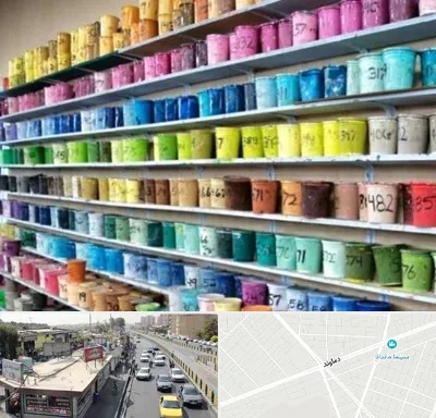 رنگ فروشی در خیابان دماوند