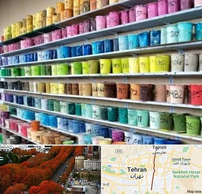 رنگ فروشی در ولیعصر 
