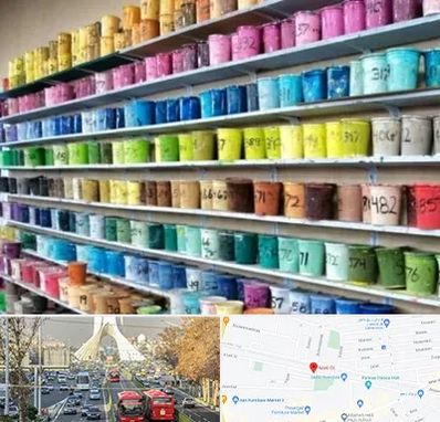 رنگ فروشی در خیابان آزادی 