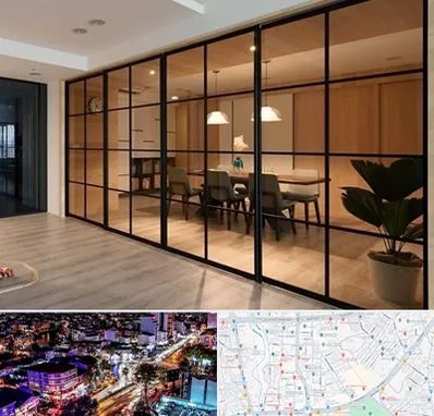 پارتیشن شیشه ای در منظریه رشت 