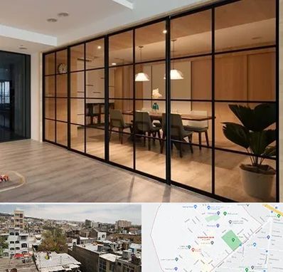 پارتیشن شیشه ای در شمیران نو 