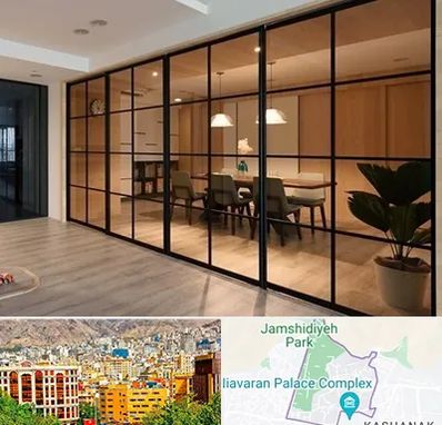 پارتیشن شیشه ای در نیاوران 