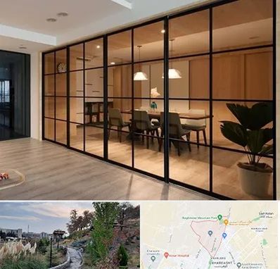 پارتیشن شیشه ای در باغستان کرج 