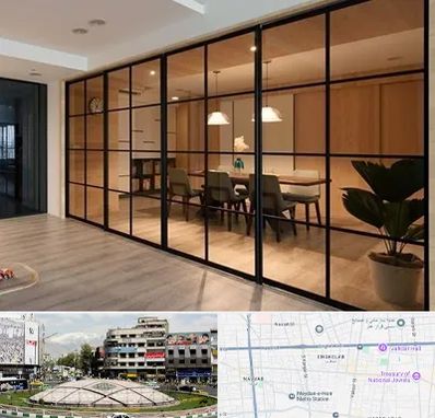 پارتیشن شیشه ای در مرکز تهران