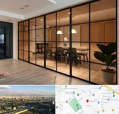 پارتیشن شیشه ای در هنگام 