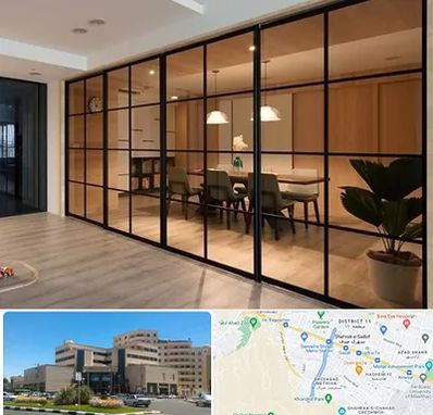 پارتیشن شیشه ای در صیاد شیرازی مشهد 