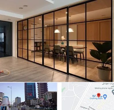 پارتیشن شیشه ای در چهارراه طالقانی کرج 