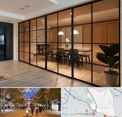 پارتیشن شیشه ای در ولیعصر ارومیه