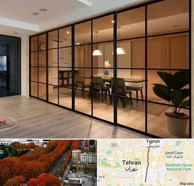 پارتیشن شیشه ای در ولیعصر 