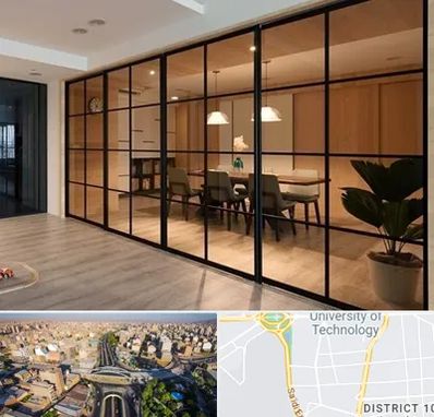 پارتیشن شیشه ای در استاد معین 