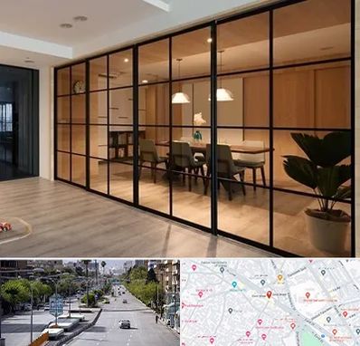 پارتیشن شیشه ای در خیابان زند شیراز 