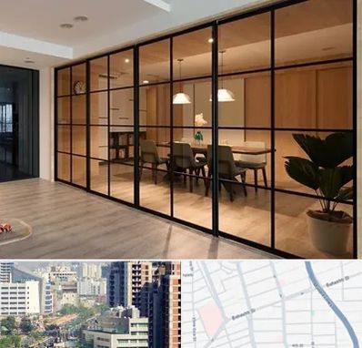 پارتیشن شیشه ای در خیابان بهشتی