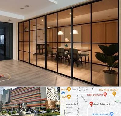 پارتیشن شیشه ای در سهروردی 