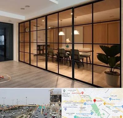 پارتیشن شیشه ای در بلوار توس مشهد 