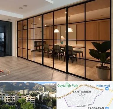پارتیشن شیشه ای در اختیاریه 