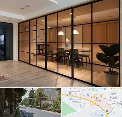 پارتیشن شیشه ای در مهرویلا کرج 